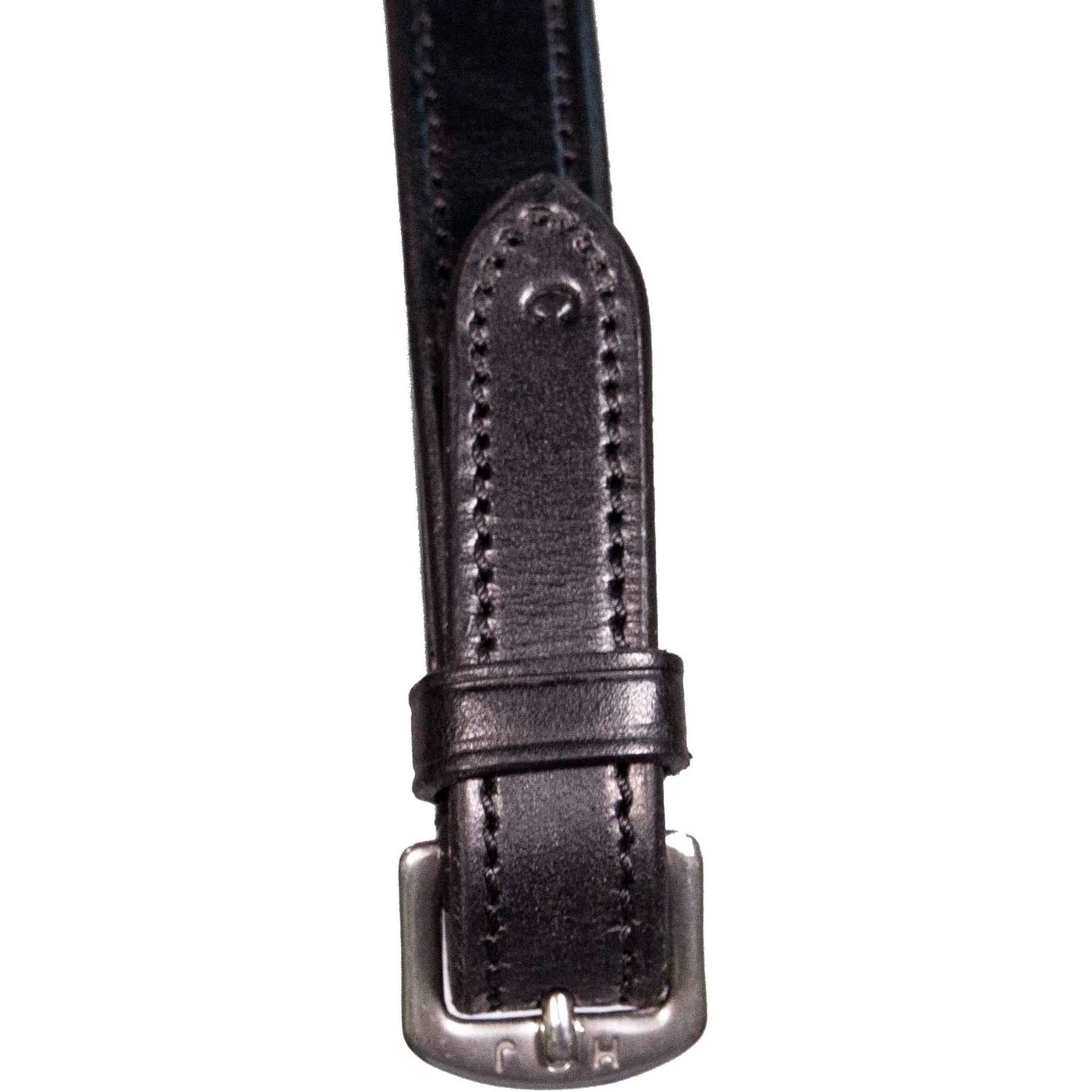 Henry James Saddlery Small Pimple Hybrid Rubber Reins with Leather Stoppers RR6 - Black